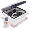 hike crew rv vents and fans vent 12v fan roof w/ & led - thermostat remote powered lift 10 speed 16 inch