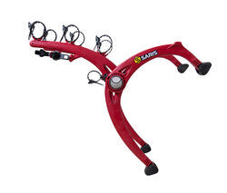Saris Bones EX 3 Bike Rack - Adjustable Arms - Trunk Mount - Red - SAR55FR
