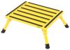 folding step 1000 lbs safety platform - aluminum 19 inch long x 15 wide 1 000 yellow