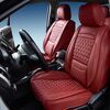 seat cover solutions car covers  luxury semi-custom - eco-leather front and rear wine red