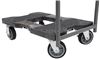 push cart dolly e-track anchor points non-slip tread parking brakes removable handle snap-loc all-terrain pushcart w/ - 32 inch x 20-1/2 1 black