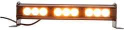LED Directional Warning Light Bar - SAE Class II - 12 Flash Patterns - Permanent Mount - Amber