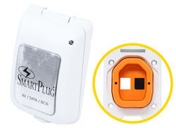 SmartPlug RV/Marine Data Port Inlet - Blank and Open Port - Blank and Open Port - White - SM66MJ
