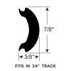 insert trim 25 feet long rubber for rvs boats and utility vehicle molding - 25' x 7/8 inch tall