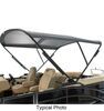 0  power bimini 92 - 102 inch wide boat sureshade top for pontoon silver aluminum frame beige canvas