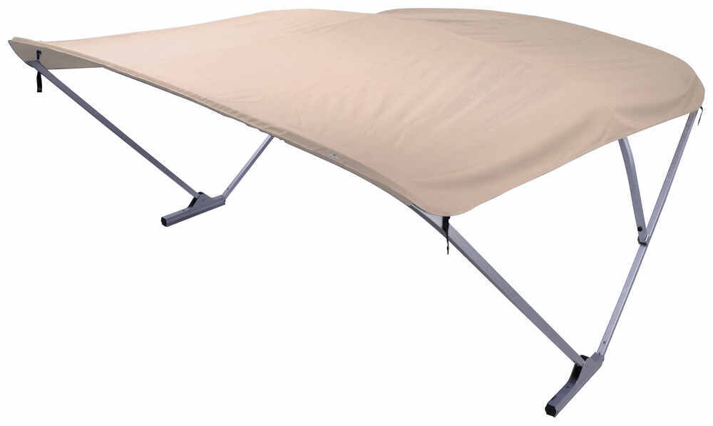SureShade Power Bimini Top for Pontoon Boat - Silver Aluminum Frame - Beige Canvas - SS27TR