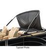 0  power bimini 92 - 102 inch wide boat sureshade top for pontoon black aluminum frame navy blue canvas