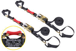 ShockStrap Ratchet Tie-Down Straps w/ Shock Absorbers - 1-1/2" x 15' - 1,000 lbs - Qty 2 - SS43MV