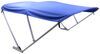 power bimini 92 - 102 inch wide boat sureshade top for pontoon silver aluminum frame pacific blue canvas