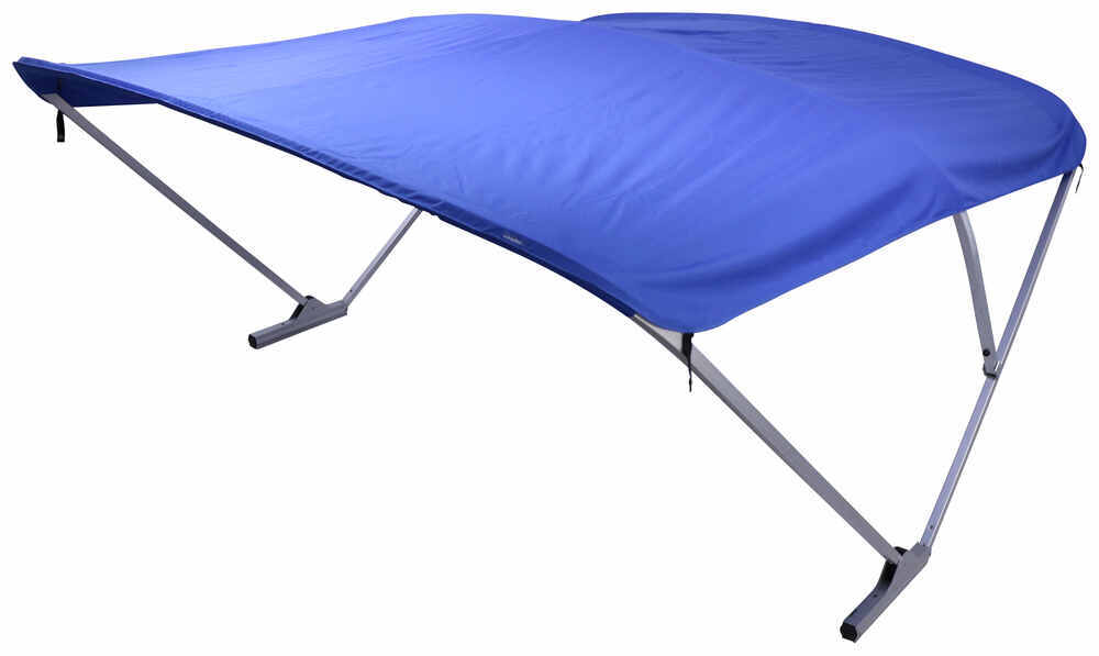 SureShade Power Bimini Top for Pontoon Boat - Silver Aluminum Frame - Pacific Blue Canvas - SS49TR
