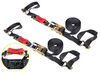 flatbed trailer truck bed double-j hooks shockstrap ratchet tie-down straps w/ shock absorbers - 2 inch x 27' 3 333 lbs qty