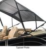 0  power bimini deck boat pontoon sureshade top for - silver aluminum frame burgundy canvas