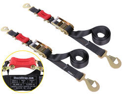 ShockStrap Ratchet Tie-Down Straps w/ Shock Absorbers - 2" x 9' - 3,333 lbs - Qty 2 - SS63MV