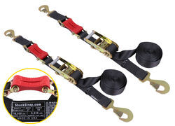 ShockStrap Ratchet Tie-Down Straps w/ Shock Absorbers - 2" x 18' - 3,333 lbs - Qty 2 - SS73MV