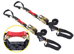 ShockStrap Ratchet Tie-Down Straps w/ Shock Absorbers - 1-1/2" x 7' - 1,000 lbs - Qty 2 - SS93MV