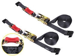 ShockStrap Ratchet Tie-Down Straps w/ Shock Absorbers - 2" x 27' - 3,333 lbs - Qty 2 - SS95MV