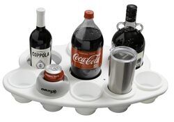 SeaSucker Party Barge - Vacuum Mount - White - 5 Cups and 3 Bottles - Horizontal - SS97FR