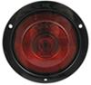 submersible lights 5-1/2 inch diameter optronics trailer tail light w/ reflector - stop turn round black flange red lens
