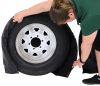 single axle best uv/dust/weather protection snapring tiresavers rv tire covers for 30 inch to 32 tires - black qty 2