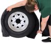 single axle best uv/dust/weather protection snapring tiresavers tire covers - 36 inch to 39 diameter black vinyl qty 2