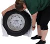 single axle best uv/dust/weather protection snapring tiresavers rv tire covers for 36 inch to 39 tires - white qty 2