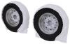 single axle best uv/dust/weather protection snapring tiresavers tire covers - 19 inch to 22 diameter white vinyl qty 2