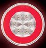 submersible lights 4-5/16 inch diameter glolight led trailer tail light - stop turn 21 diodes round clear lens