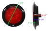 GloLight LED Trailer Tail Light - Stop,Turn,Tail - Submersible - 21 Diodes - Round - Red Lens 4 Inch Diameter STL101RFMB