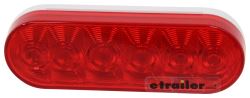 Optronics LED Trailer Tail Light - Stop, Turn, Tail - Submersible - 6 Diodes - Oval - Red Lens