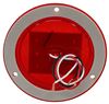 tail lights stop/turn/tail led trailer light w/ reflector - stop turn submersible 7 diodes round red lens