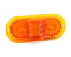 clearance lights submersible glolight led side marker light and mid-ship turn signal - oval amber lens