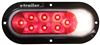 tail lights submersible fusion led trailer light - stop turn backup oval red/clear lens