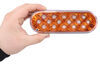 optronics trailer lights tail 6-1/2l x 2-5/16w inch miro-flex led light - parking and turn signal submersible oval amber
