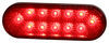 tail lights submersible miro-flex led trailer light - stop turn 12 diodes oval red lens