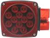 LED Combination Trailer Tail Light - Submersible - 7 Function - 18 Diodes - Square - Passenger Side LED Light STL2RB