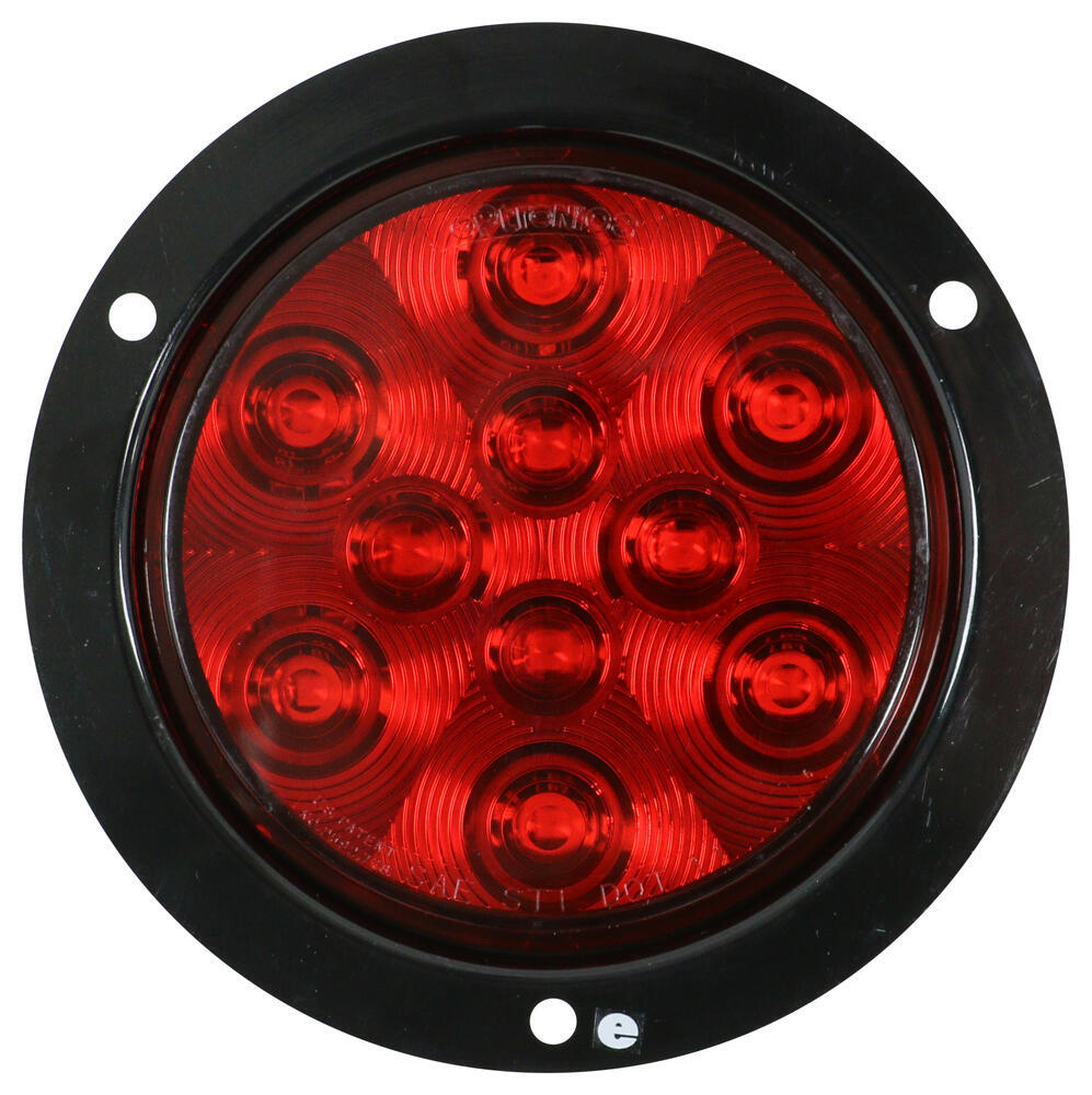 Optronics LED Trailer Tail Light - Stop, Turn, Tail - Submersible - 10 Diodes - Round - Red Lens Recessed Mount STL42RB