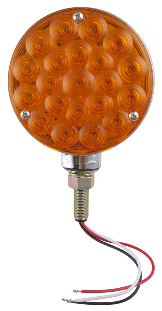 Optronics STL52ARBP Amber and Red Dual Faced LED Round Pedestal Mount Light Amber/Red