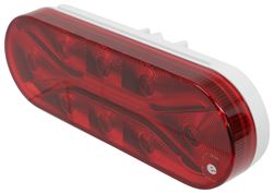Light Guide LED Trailer Tail Light - Stop, Tail, Turn - Submersible - Oval - Red Lens