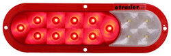 Fusion LED Trailer Tail Light - Stop, Tail, Turn, Backup - Submersible - Oval - Red/Clear Lens - STL68RB