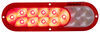 Fusion LED Trailer Tail Light - Stop, Tail, Turn, Backup - Submersible - Oval - Red/Clear Lens Oval STL68RB