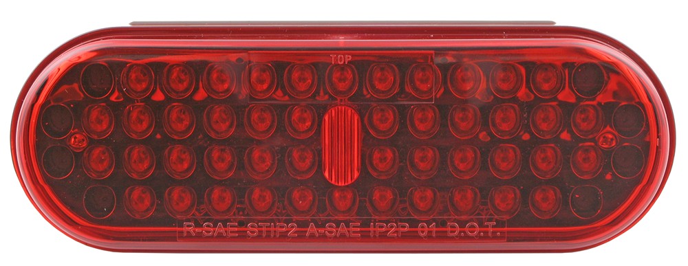 Optronics LED Trailer Tail Light - Stop, Tail, Turn - Submersible - 48 Diodes - Oval - Red Lens Submersible Lights STL70RB