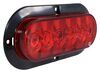 LED Trailer Tail Light w/ Flange - Stop, Turn, Tail - Submersible - 6 Diodes - Oval - Red Lens LED Light STL73RB