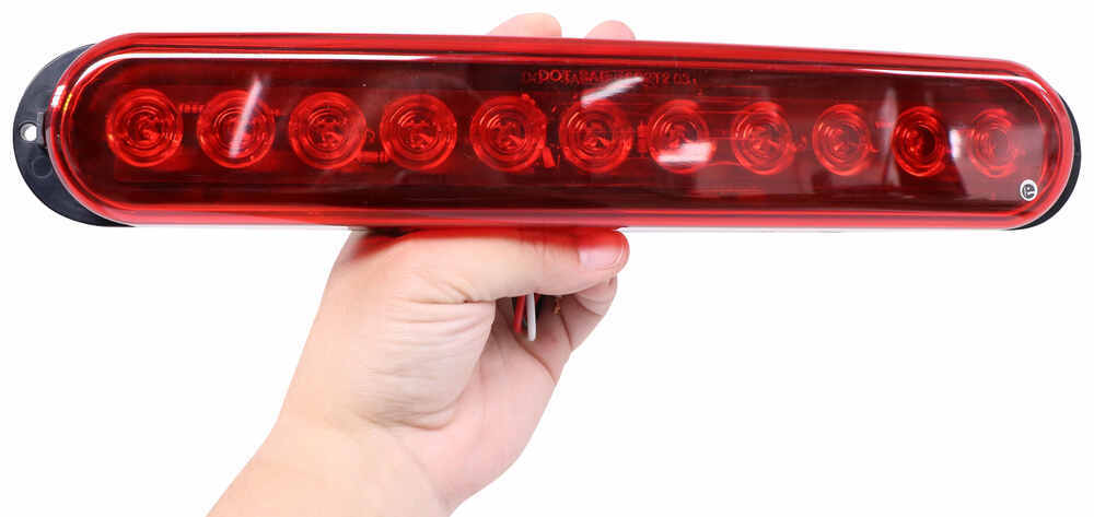 x1 NEW CLEAR LENS RED LED OVAL TURN SIGNAL STOP TAIL LIGHT TRUCK TRAILER RV 