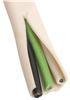wire triplex boat cable with white outer jacket - 16 gauge black-green-white per foot