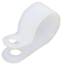 Cable Clamp - White Natural Nylon - 1/2" Diameter Closed ID - Qty 1 - SWC8922-1