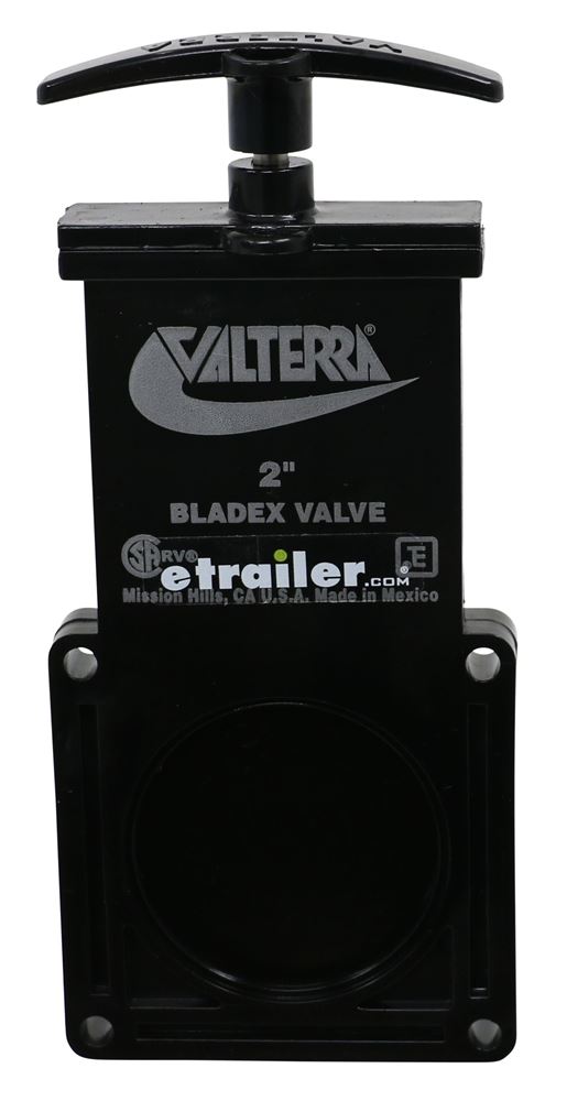 Valterra Black 2" T1002VP Bladex Waste Valve with Plastic Handle-2"