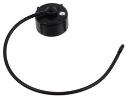Replacement Inlet Cap and Strap for Valterra RV Waste Valve Cap - 3/4" Thread - Black