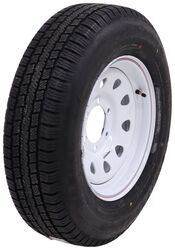 Provider ST205/75R15 Radial Trailer Tire with 15" White Vesper Spoke Wheel - 6 on 5-1/2 - LRD - TA23MR