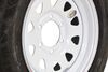 tire with wheel 6 on 5-1/2 inch provider st205/75r15 radial trailer 15 white vesper spoke - lrd