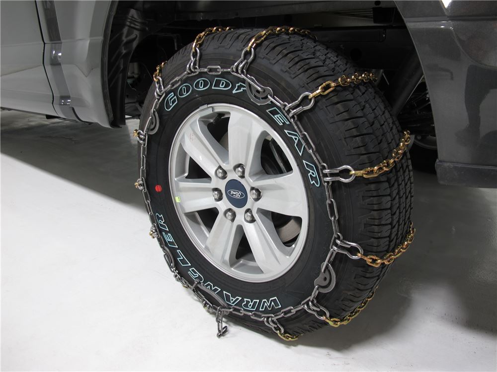 Ford F150 Titan Chain Alloy Tire Chains w Cams Ladder Pattern
